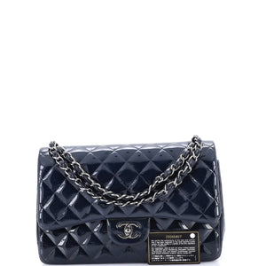 Classic Double Flap Bag Quilted Patent Jumbo