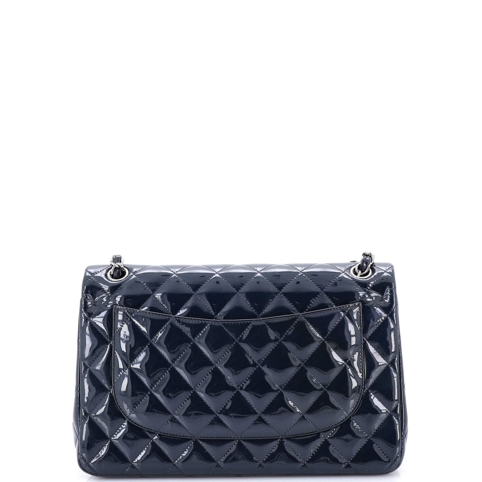 Classic Double Flap Bag Quilted Patent Jumbo