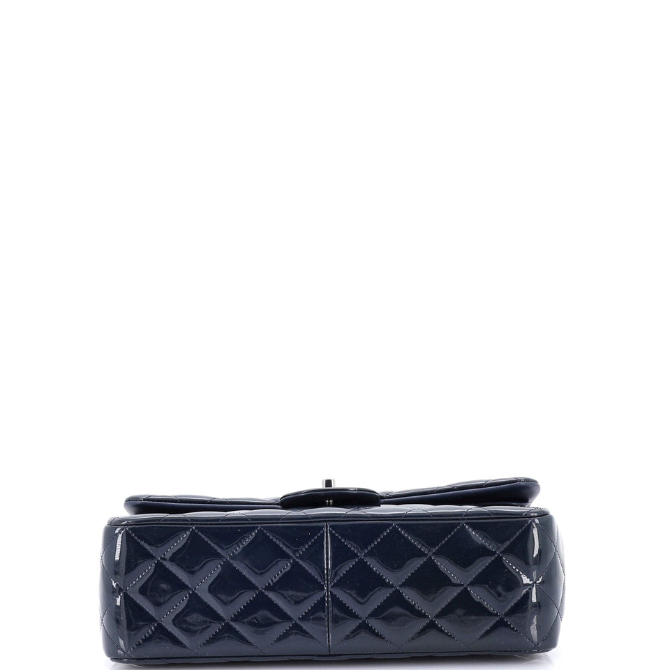Classic Double Flap Bag Quilted Patent Jumbo