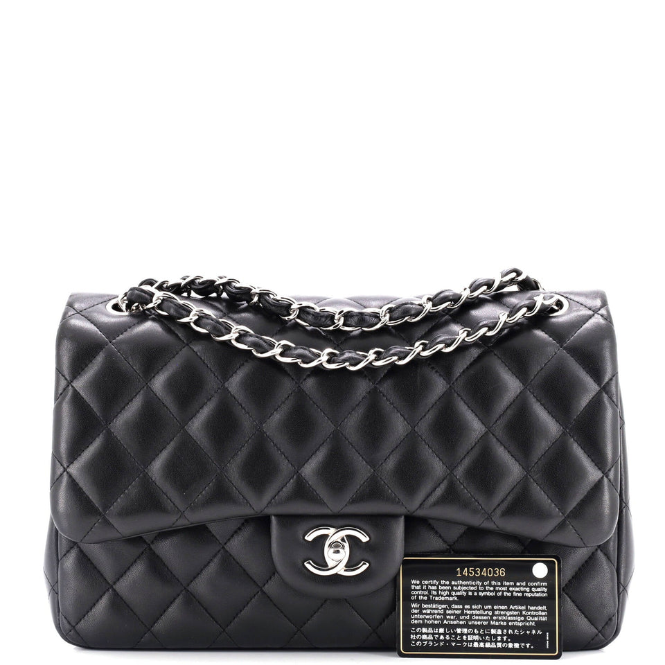 Classic Double Flap Bag Quilted Lambskin Jumbo