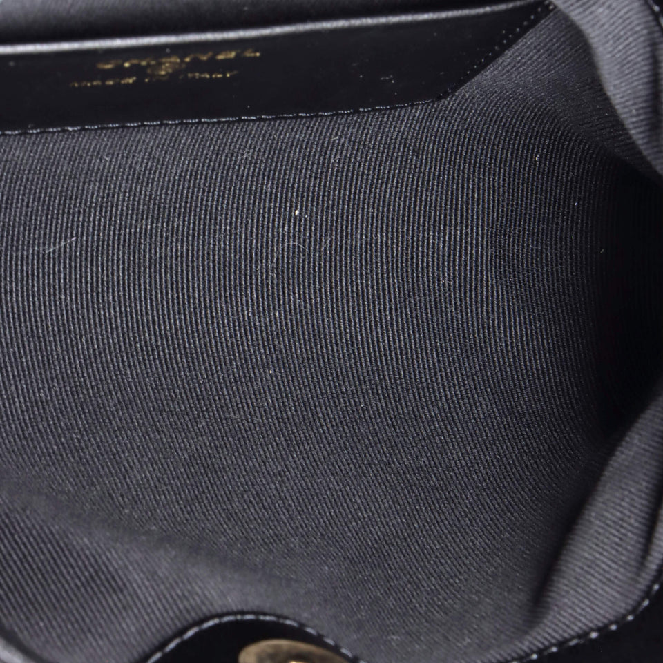 31 Shopping Bag Clutch with Chain Quilted Shiny Crumpled Calfskin Small