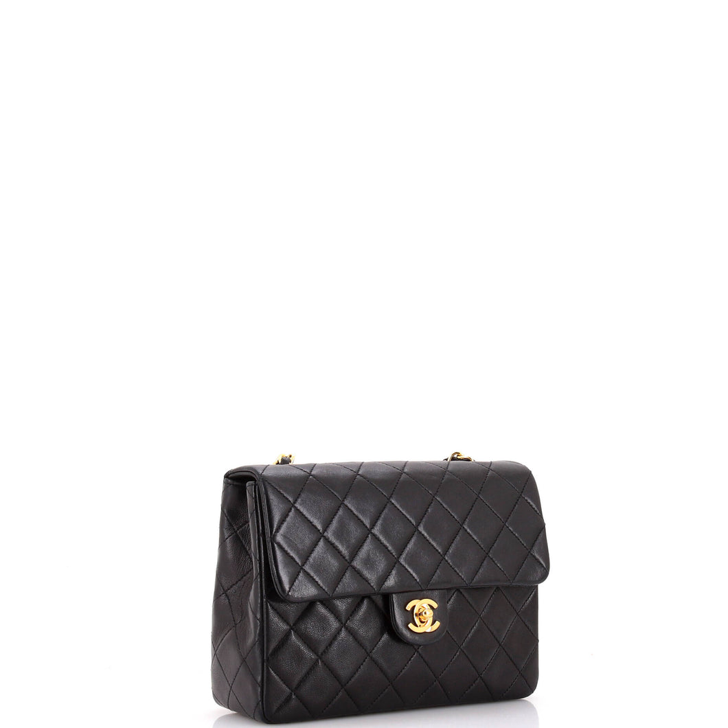 Vintage Square Classic Flap Bag Quilted Lambskin Small