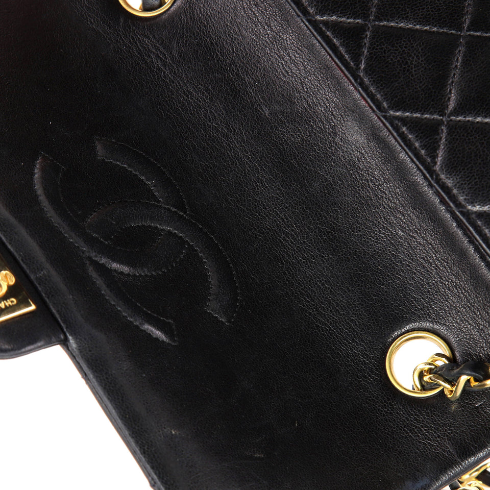 Vintage Square Classic Flap Bag Quilted Lambskin Small