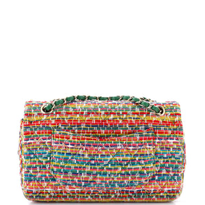 Classic Single Flap Bag Quilted Tweed Medium