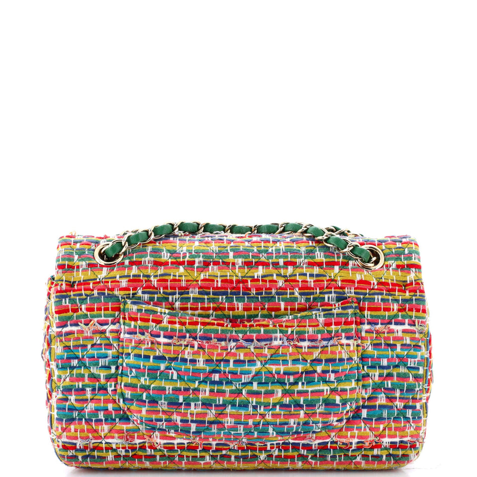 Classic Single Flap Bag Quilted Tweed Medium
