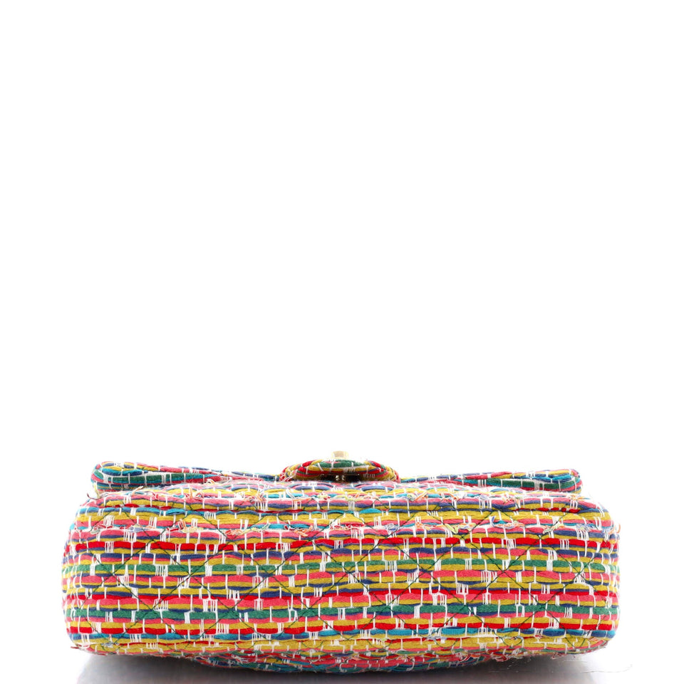 Classic Single Flap Bag Quilted Tweed Medium