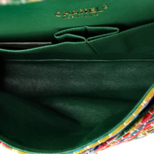 Classic Single Flap Bag Quilted Tweed Medium