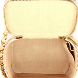 Classic Top Handle Vanity Case with Chain Quilted Lambskin Mini