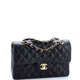 Classic Double Flap Bag Quilted Caviar Small