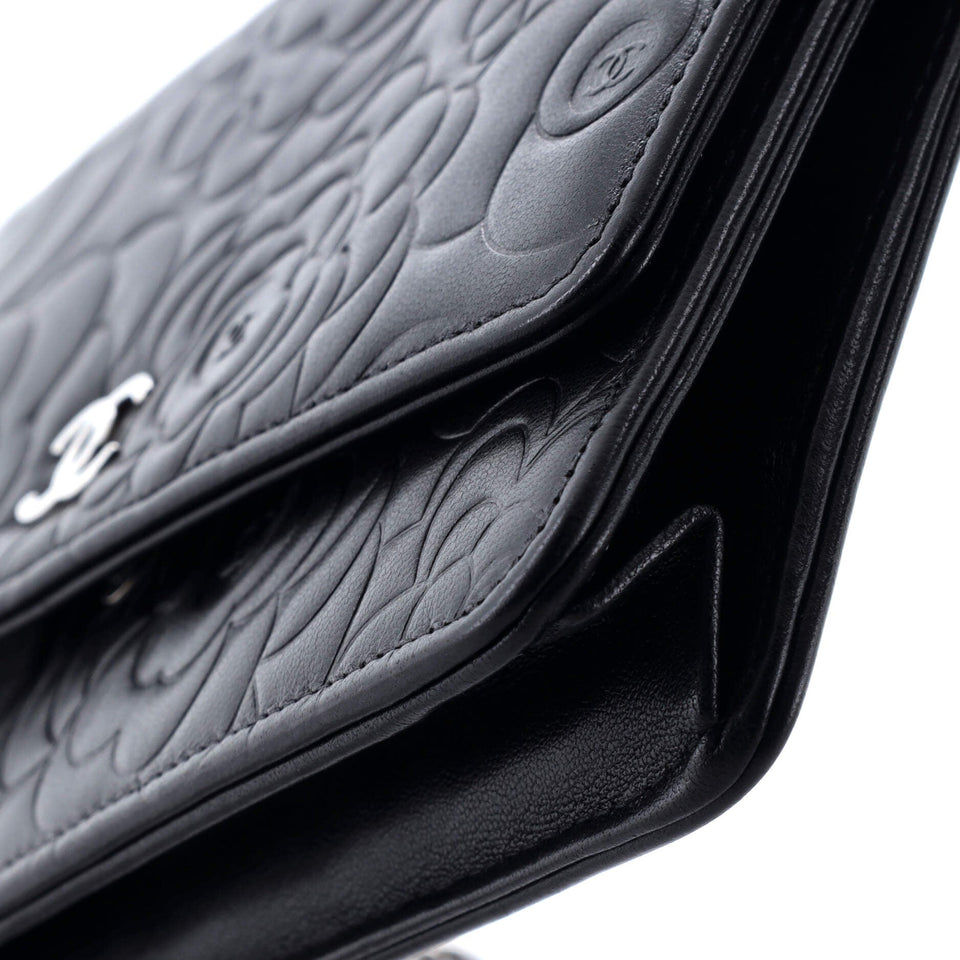 Wallet on Chain Camellia Lambskin