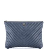 O Case Clutch Chevron Lambskin Medium