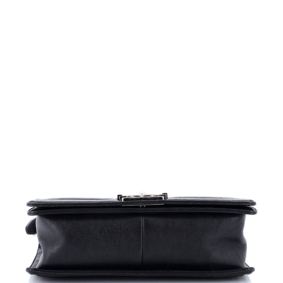 Boy Flap Bag Studded Quilted Distressed Calfskin Old Medium