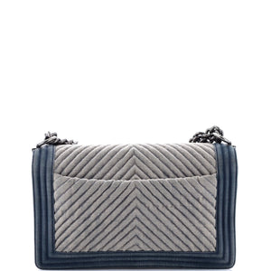 Boy Flap Bag Chevron Denim New Medium