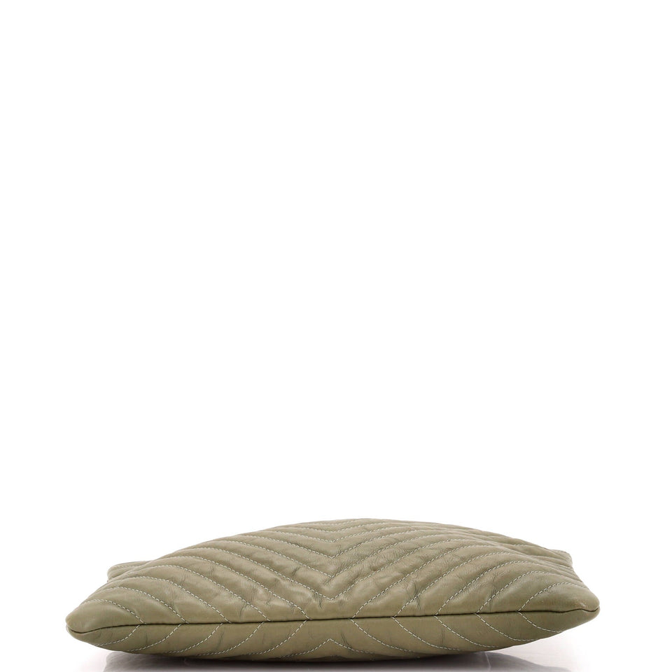 O Case Clutch Chevron Lambskin Medium