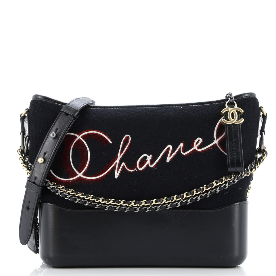 Paris-Hamburg Gabrielle Hobo Embroidered Wool and Calfskin Medium