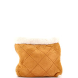 22 Chain Hobo Quilted Suede and Shearling Small