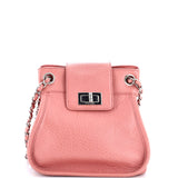 Mademoiselle Lock Accordion Shoulder Bag Leather Small