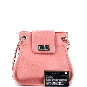 Mademoiselle Lock Accordion Shoulder Bag Leather Small