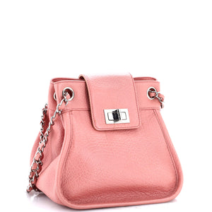 Mademoiselle Lock Accordion Shoulder Bag Leather Small
