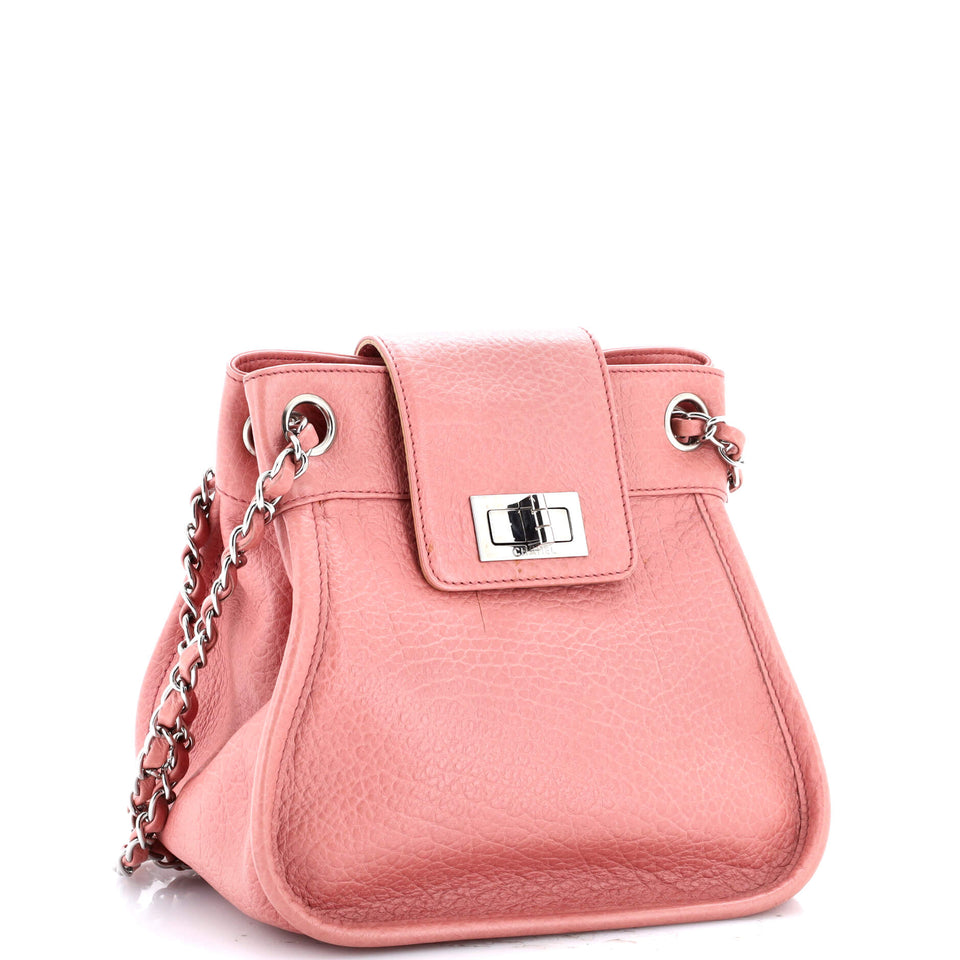 Mademoiselle Lock Accordion Shoulder Bag Leather Small