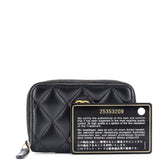 CC Zip Coin Purse Quilted Lambskin Small