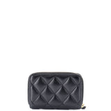CC Zip Coin Purse Quilted Lambskin Small