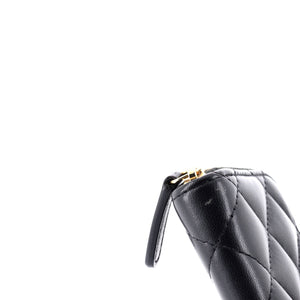 CC Zip Coin Purse Quilted Lambskin Small