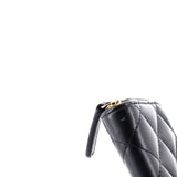 CC Zip Coin Purse Quilted Lambskin Small