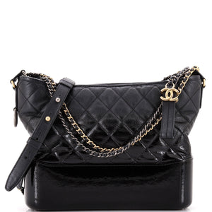 Gabrielle Hobo Quilted Goatskin and Patent Medium