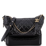 Gabrielle Hobo Quilted Goatskin and Patent Medium