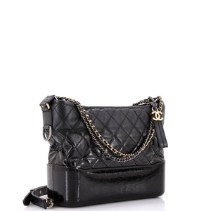 Gabrielle Hobo Quilted Goatskin and Patent Medium