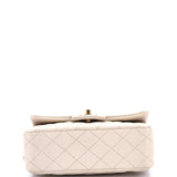 Classic Single Flap Top Handle Bag Quilted Caviar Mini