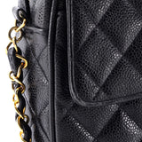 Vintage Front Pocket Camera Bag Quilted Caviar Medium