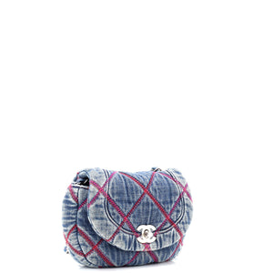 Coco Beach Messenger Bag Quilted Denim Mini