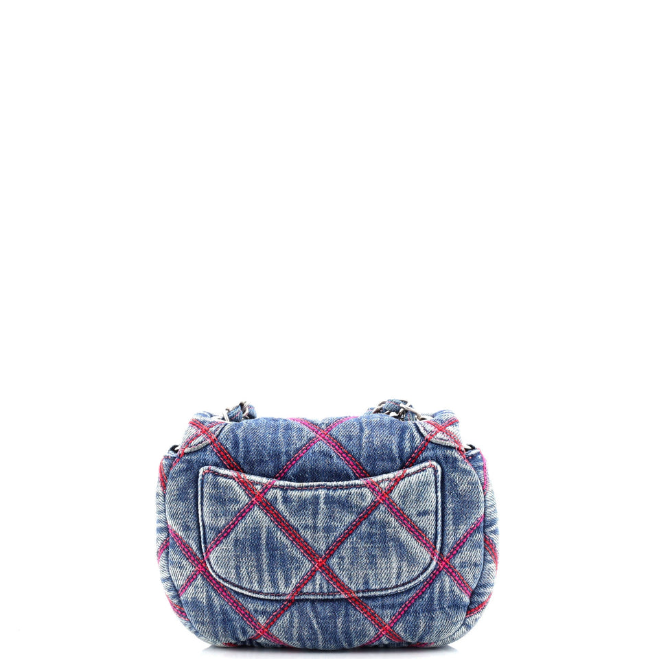 Coco Beach Messenger Bag Quilted Denim Mini