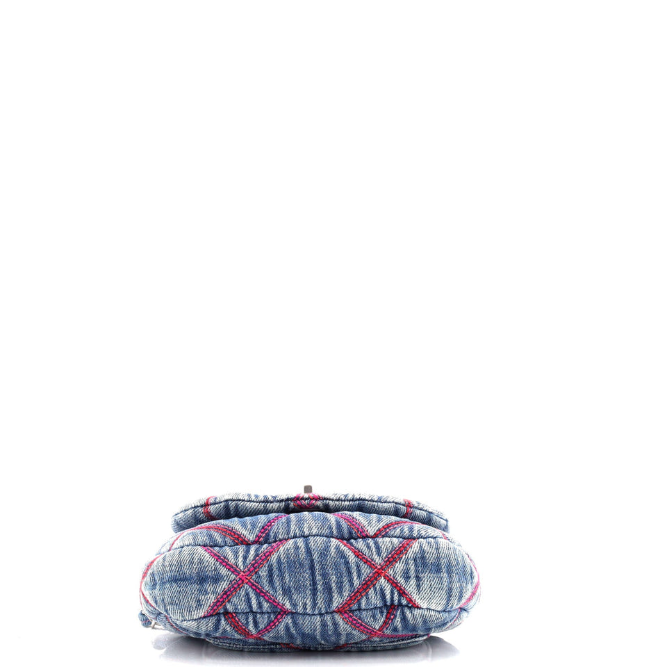 Coco Beach Messenger Bag Quilted Denim Mini