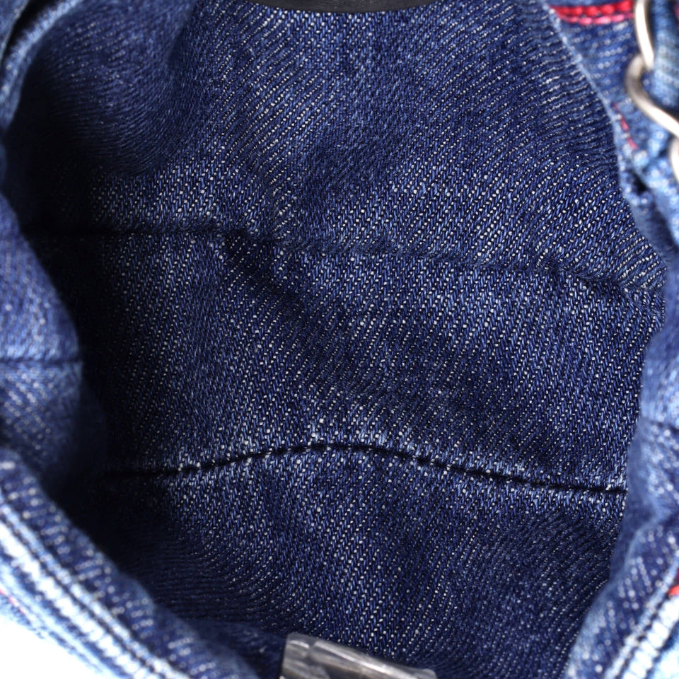 Coco Beach Messenger Bag Quilted Denim Mini