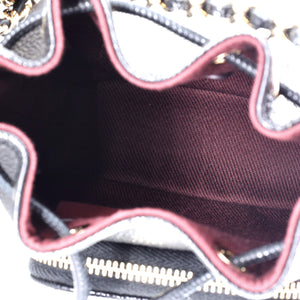 Business Affinity Drawstring Bucket Bag Quilted Caviar Mini