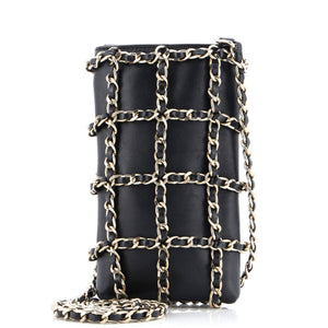 Tech Me Out Clutch With Chain Lambskin