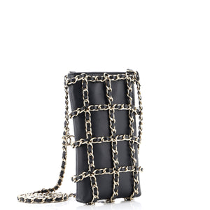 Tech Me Out Clutch With Chain Lambskin