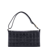 Chocolate Bar CC Flap Bag Quilted Leather East West