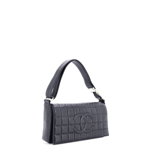 Chocolate Bar CC Flap Bag Quilted Leather East West