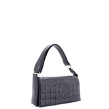 Chocolate Bar CC Flap Bag Quilted Leather East West