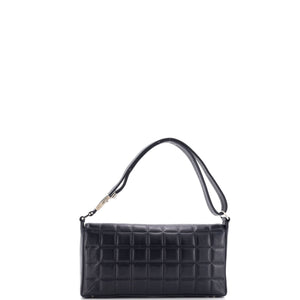 Chocolate Bar CC Flap Bag Quilted Leather East West