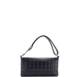 Chocolate Bar CC Flap Bag Quilted Leather East West
