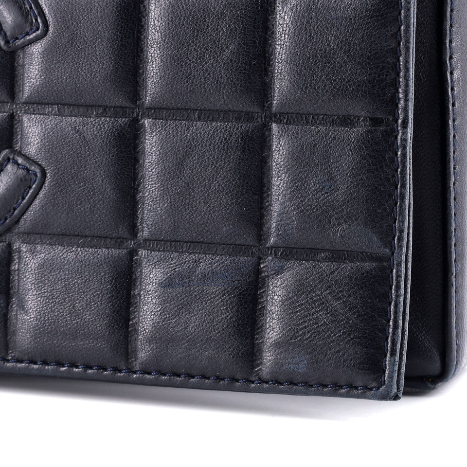 Chocolate Bar CC Flap Bag Quilted Leather East West