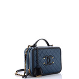 Filigree Vanity Case Quilted Caviar Large