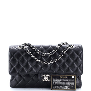Classic Double Flap Bag Quilted Caviar Medium