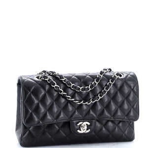 Classic Double Flap Bag Quilted Caviar Medium