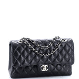 Classic Double Flap Bag Quilted Caviar Medium